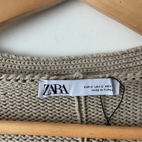 Zara Knit Button Slouchy Cardigan Size Small - Picture 5 of 5